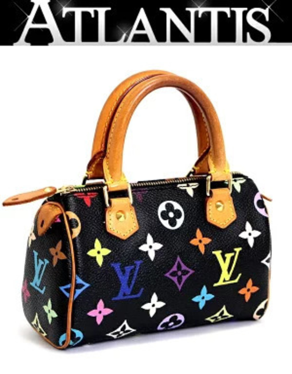 Louis Vuitton Speedy Handbag Multicolor Black